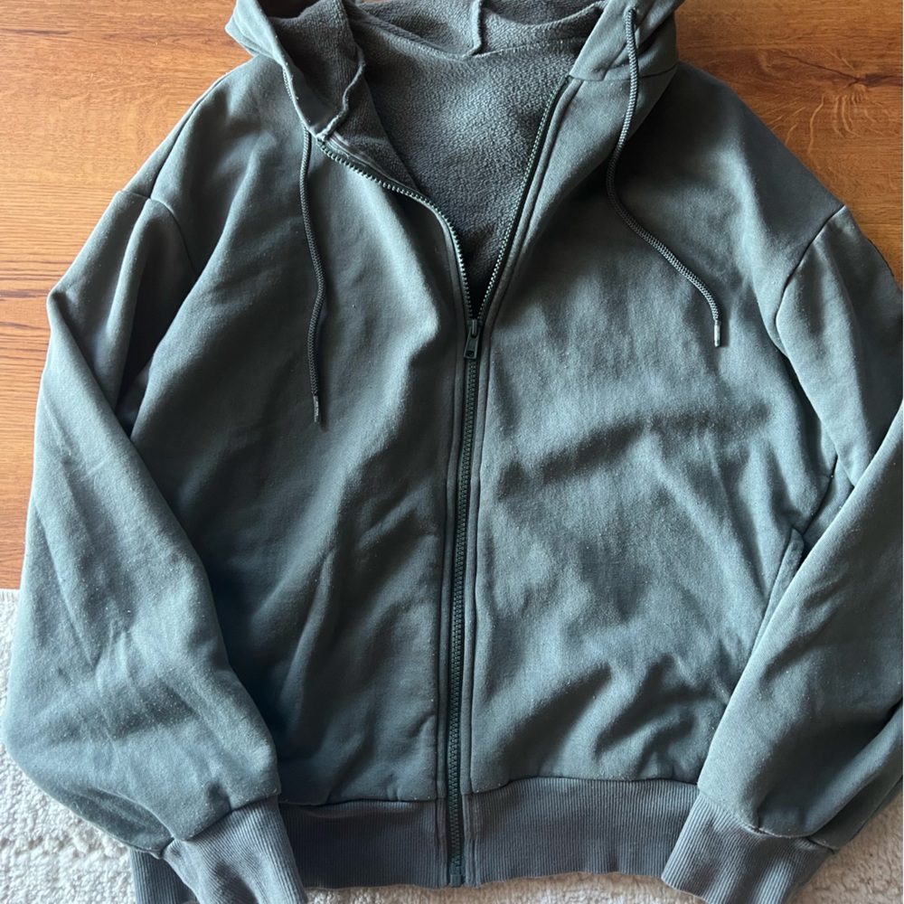 Green Alo Hoodie Zip Up